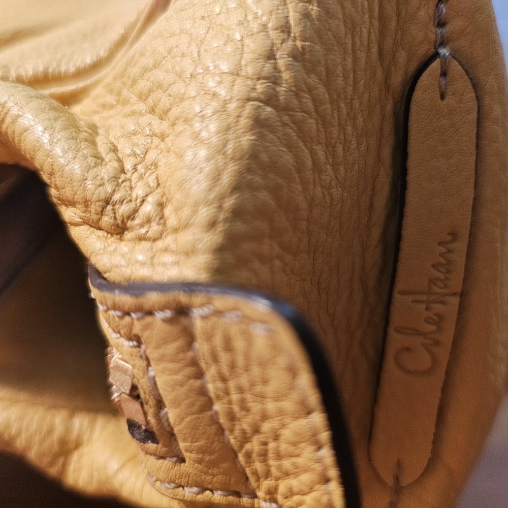 Cole Haan Yellow Leather Shoulder Bag with Slouchy Design - Picture 10 of 16